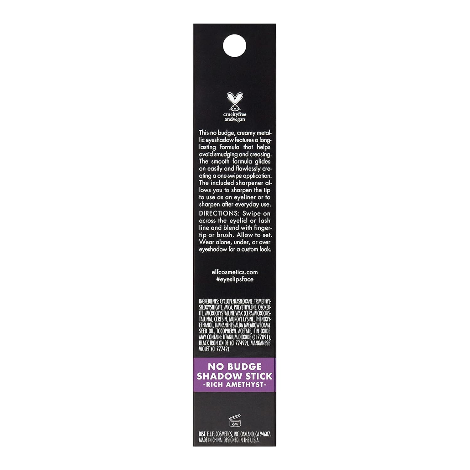 e.l.f. No Budge Shadow Stick, Longwear, Smudge-Proof Eyeshadow, Twist-up Design & Built-in Sharpener, Vegan & Cruelty-Free, Magnetic Pull, 0.056 Oz - Image 5
